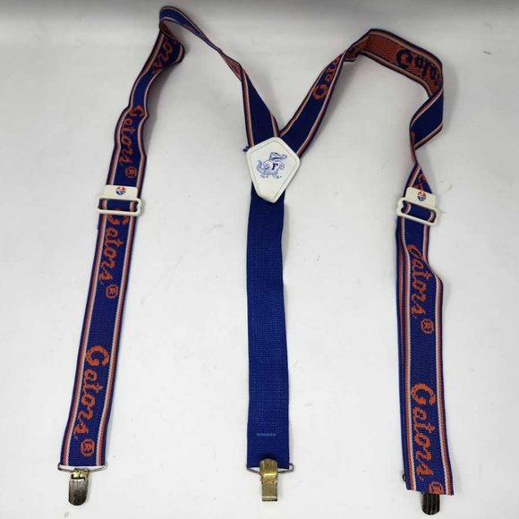 Vintage 80S University of Florida Gators orange and blue suspenders - Picture 1 of 9